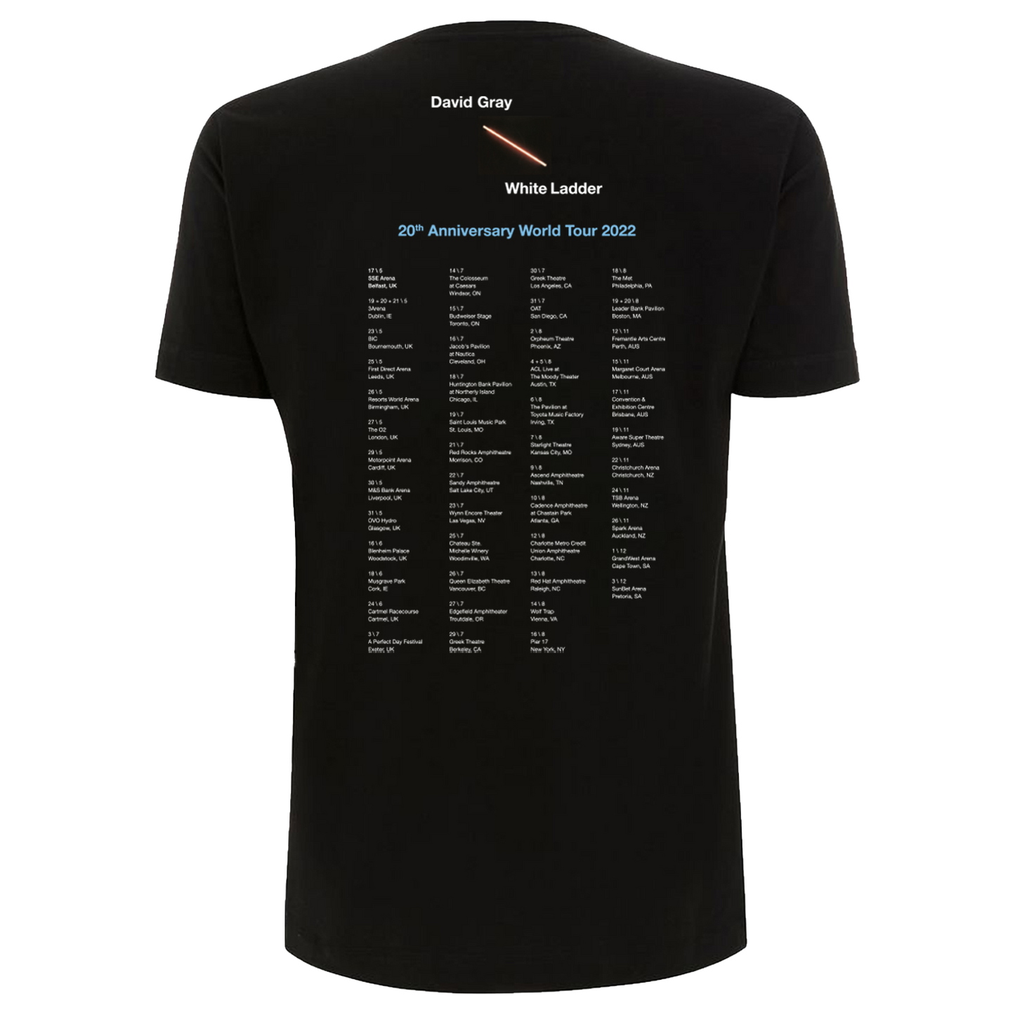 White Ladder 2022 World Tour Tee